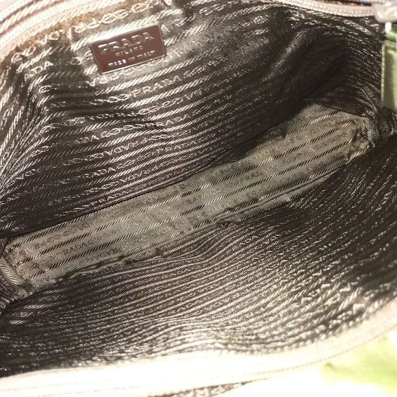 Prada Hand Bag Green Nylon #77090P10 - Picture 8 of 9